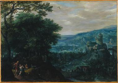 Gillis van Coninxloo Landscape with Venus and Adonis oil painting image